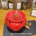 Lư xông - Bếp đốt xông trầm miếng, nụ trầm, thảo mộc, bồ kết tráng men đường kính 13 cm thumb 4