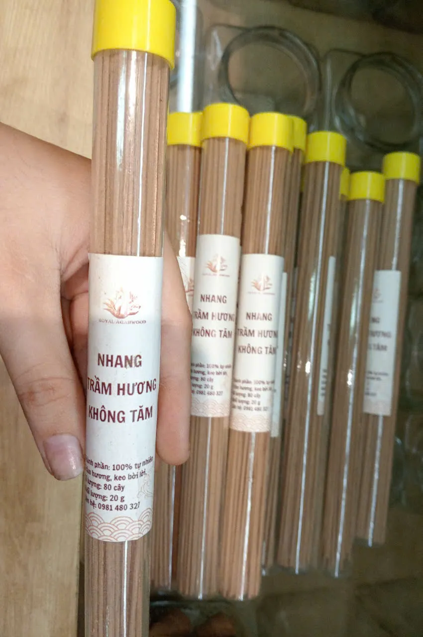 Nhang Trầm Hương Không Tăm Ống Nâu_Cao Cấp
