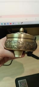  Lư Đồng Xông Trầm Hương Dáng Họa Tiết Rồng Phượng_Cá Chép Đường Kính 9.2 cm thumb 1