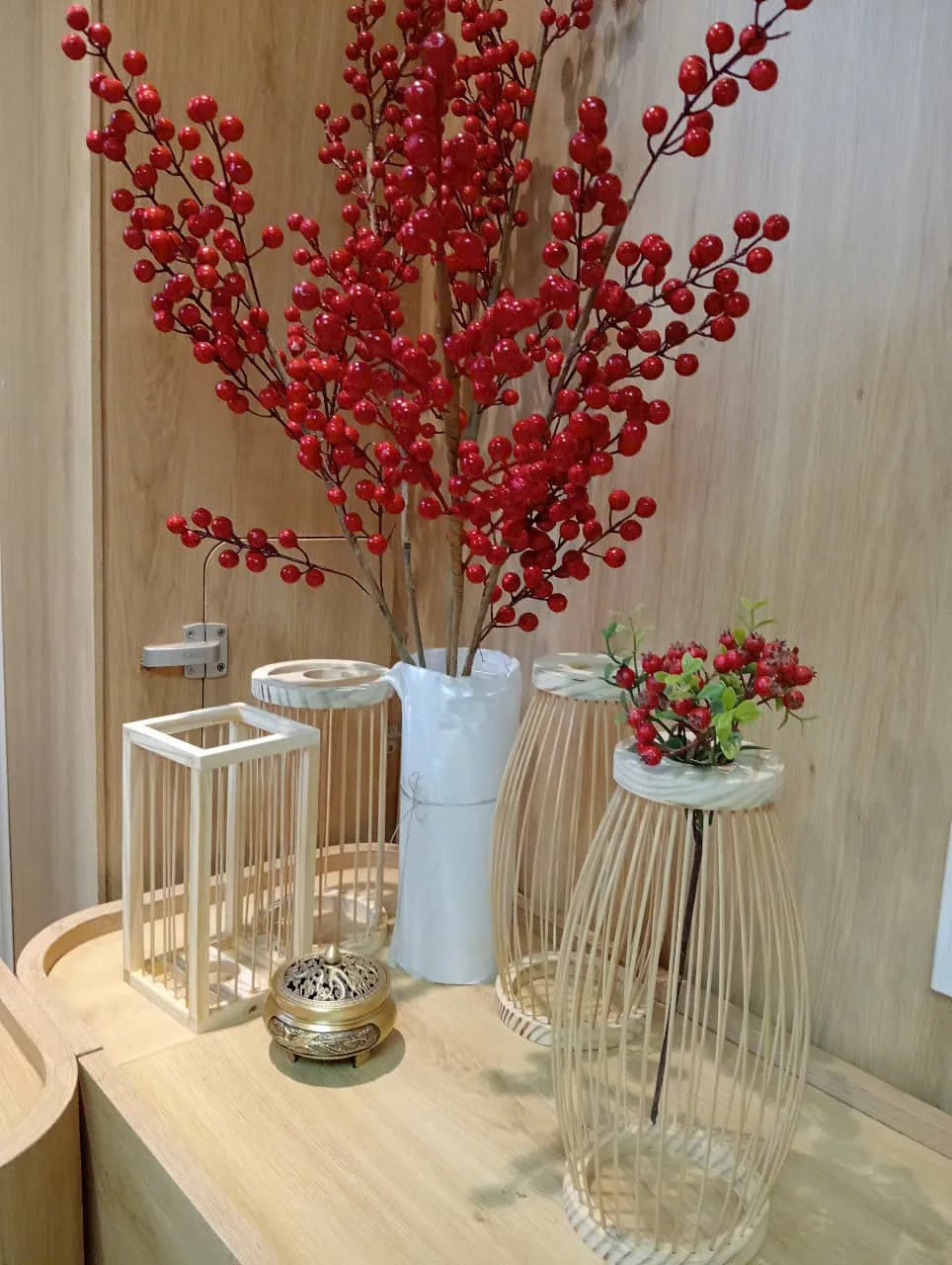  Lư Đồng Xông Trầm Hương Dáng Họa Tiết Rồng Phượng_Cá Chép Đường Kính 9.2 cm