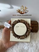 Vòng tay trầm hương hạt trúc phối hạt trân châu thumb 1