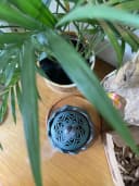 Lư xông đỉnh đốt nhang nụ nhang khoan Trầm hương Hoa sen xanh cao cấp (rộng 10.5 cm) thumb 6