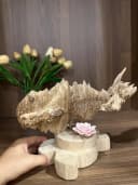 Hết hàng_Trầm hương cảnh phong thuỷ - CÁ CHÉP - Trầm hương mộc tự nhiên - dáng ghép cá chép ngang 32 cm Mộc Trầm Agarwood thumb 9